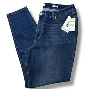 Nine West Cigarette Mid Rise Skinny Jeans Dark Wash Women's Size 14 NWT